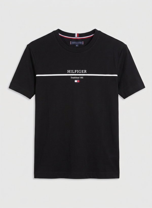 T&H Round Neck Shirt Black – Premium Cotton Jersey