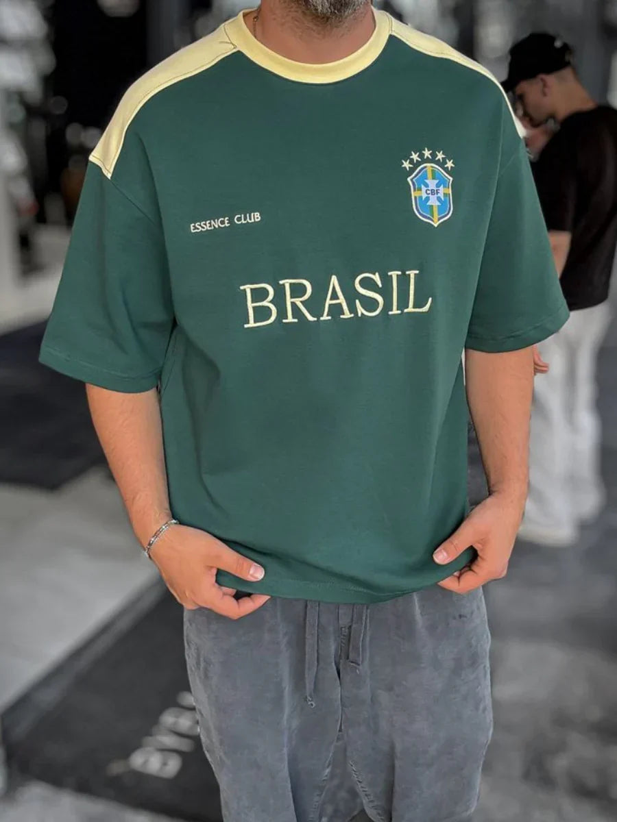 Green Brasil Embroidered T-Shirt