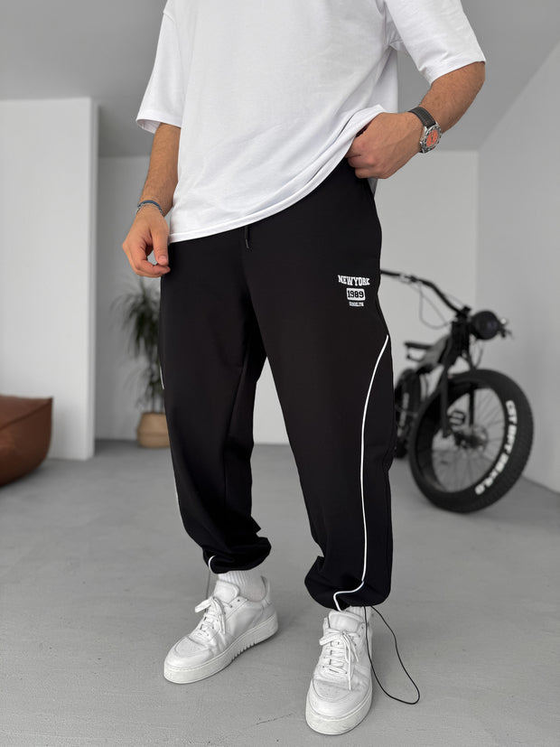 Side strip lose Fit Trouser Cotton flees Trouser