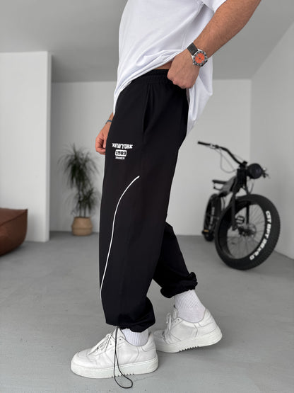 Side strip lose Fit Trouser Cotton flees Trouser