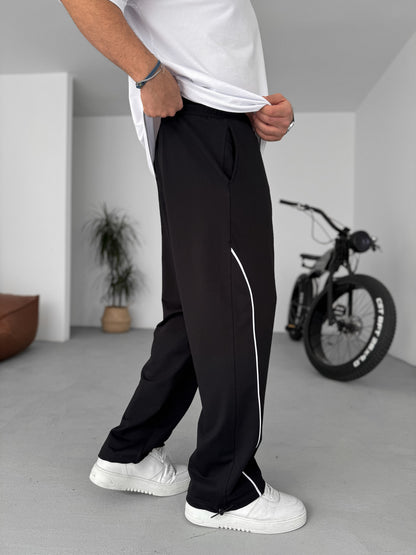 Side strip lose Fit Trouser Cotton flees Trouser