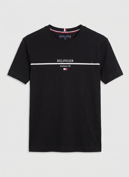 T&H Round Neck Shirt Black – Premium Cotton Jersey