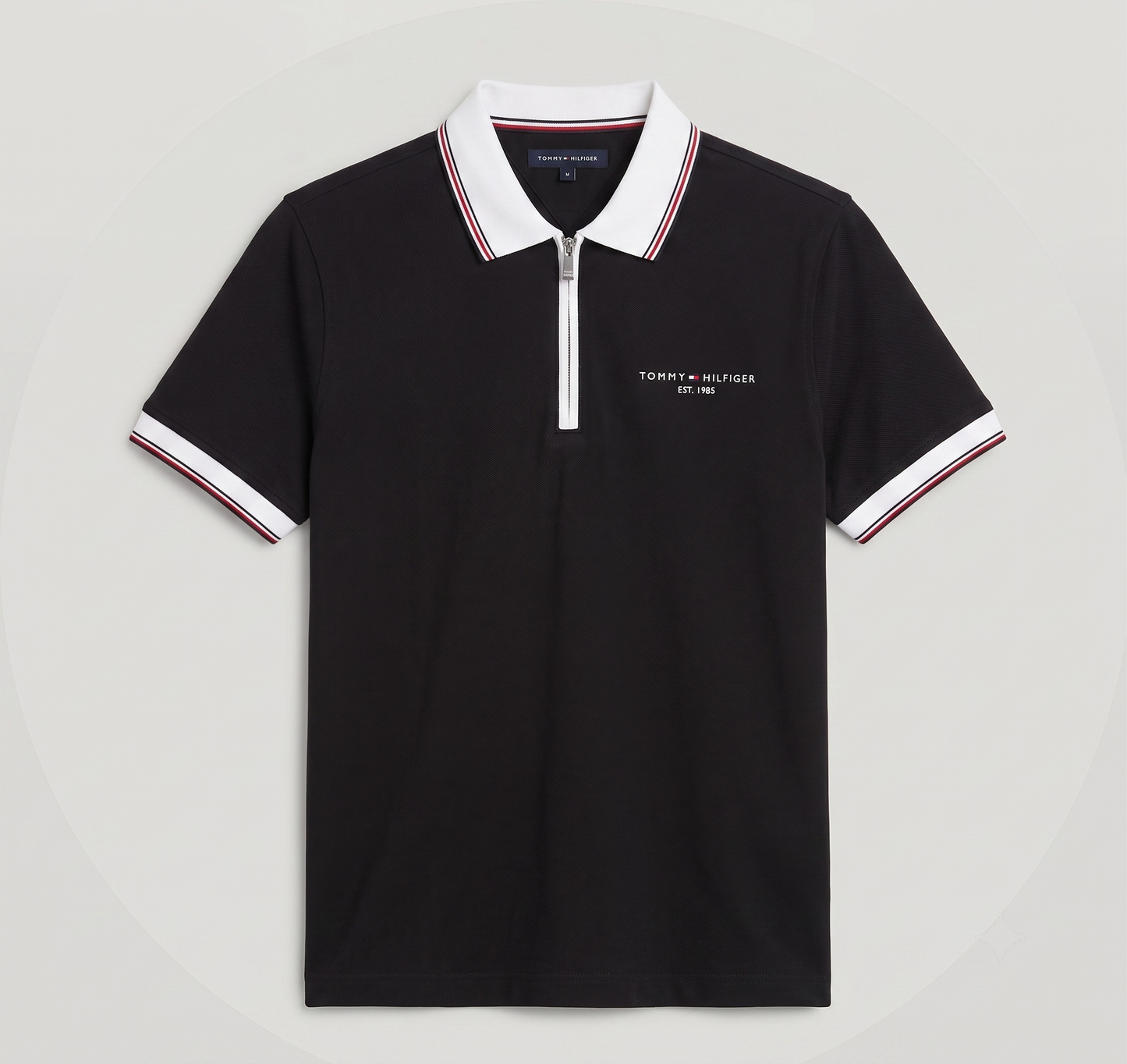 Half Zip Pk Fabric Shirt TH (Black)