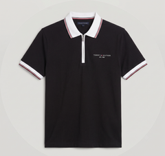 Half Zip Pk Fabric Shirt TH (Black)