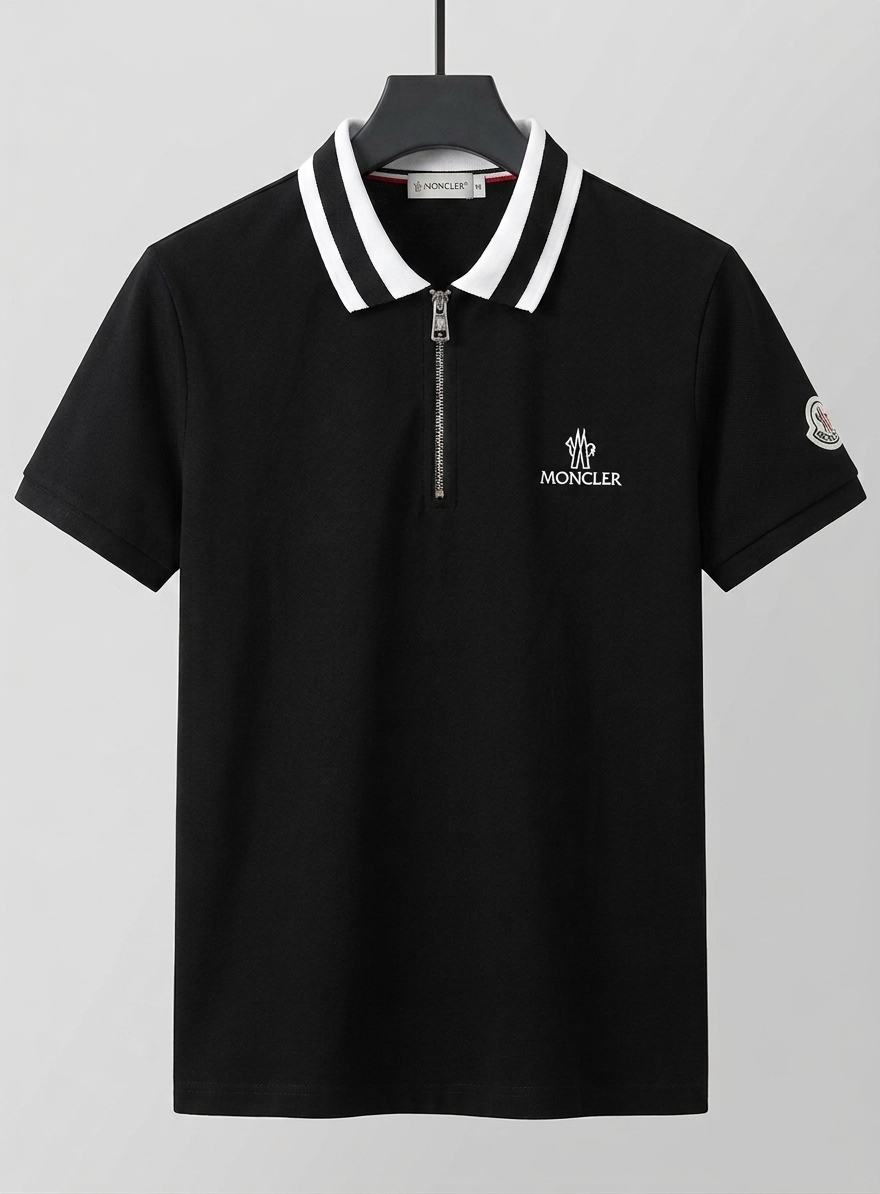 Half-Zip Cotton PK Fabric black  — Premium Quality