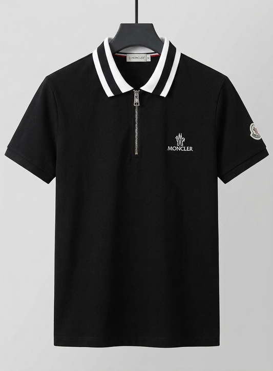 Half-Zip Cotton PK Fabric black  — Premium Quality