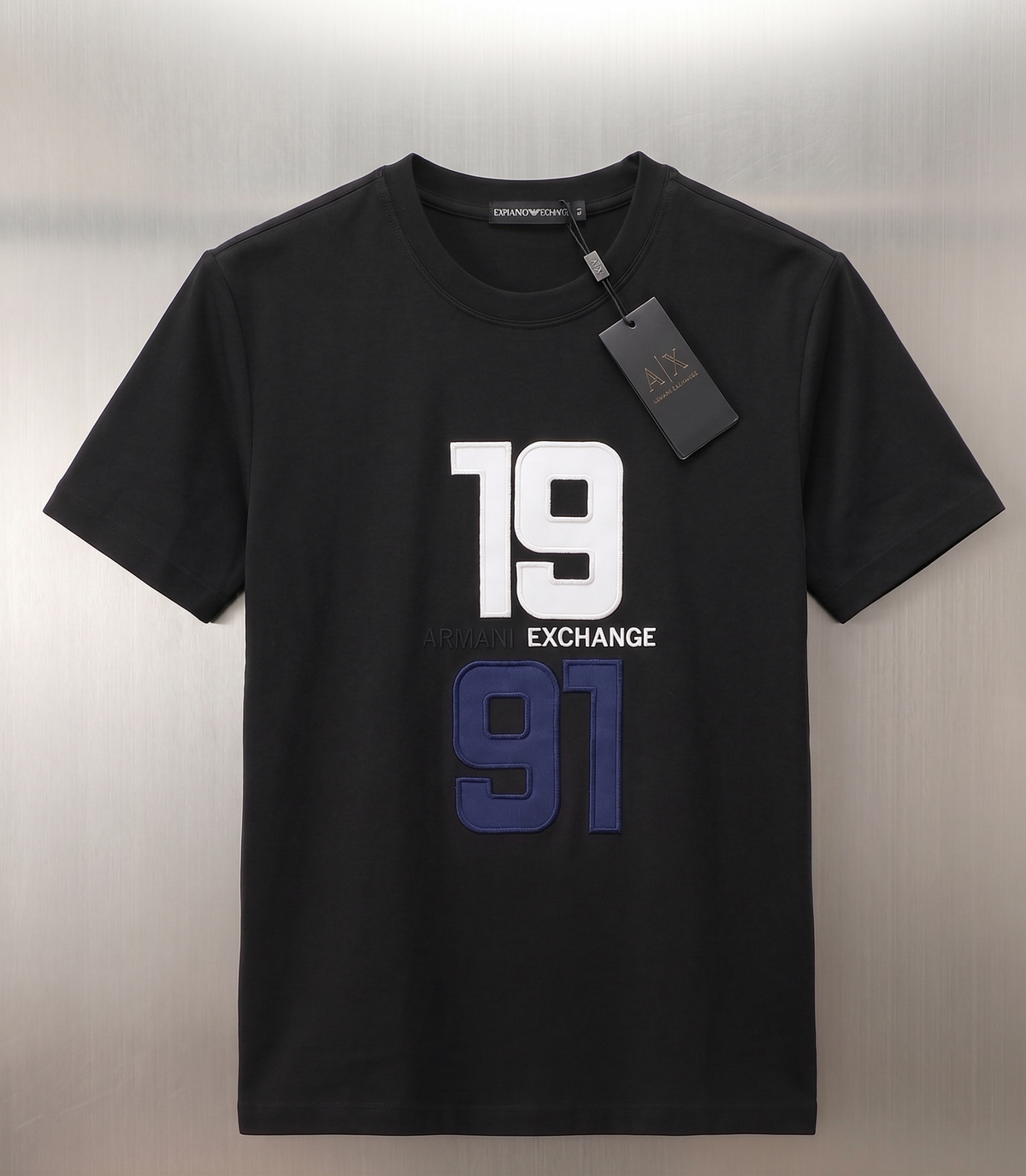 Round Neck 19/91 Cotton Jercy Shirt  (Black)