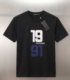 Round Neck 19/91 Cotton Jercy Shirt  (Black)
