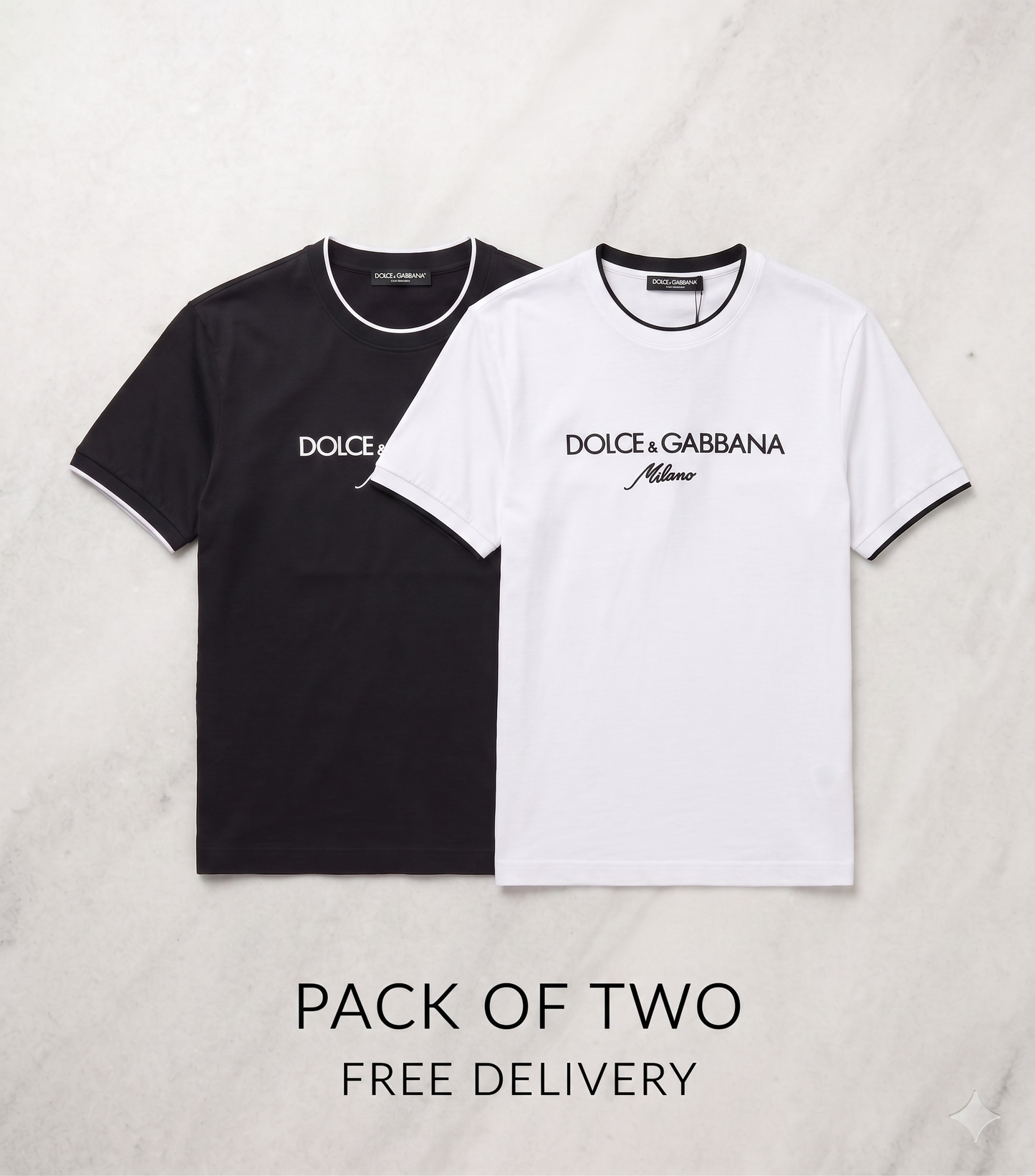Pack Of Two D&G cotton jercy shirt