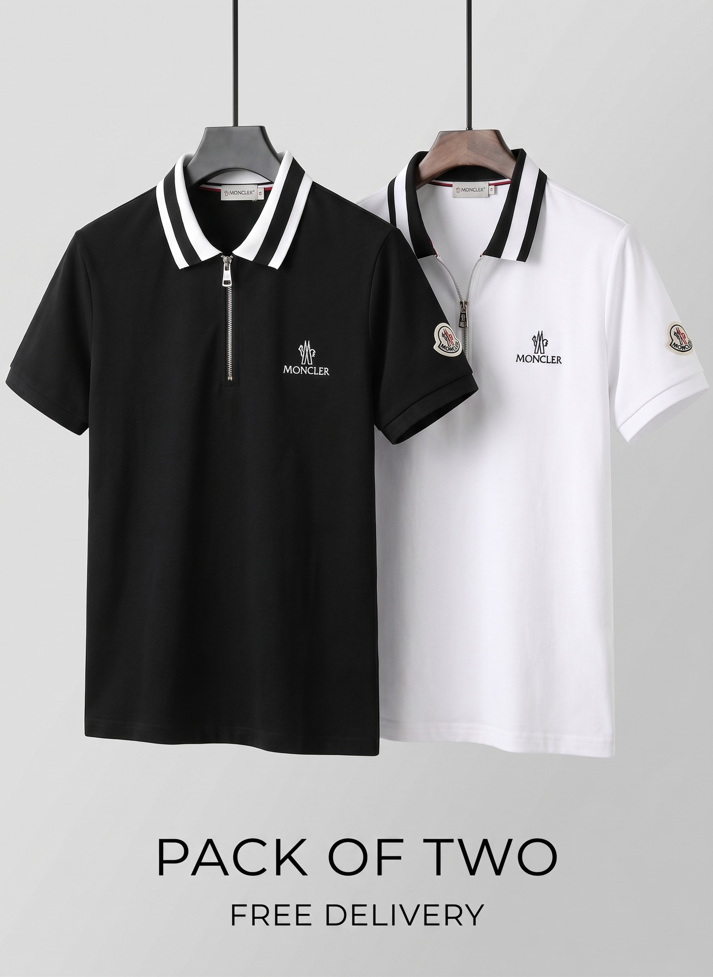 Pack Of Two Half zip Shirt PK Fabric