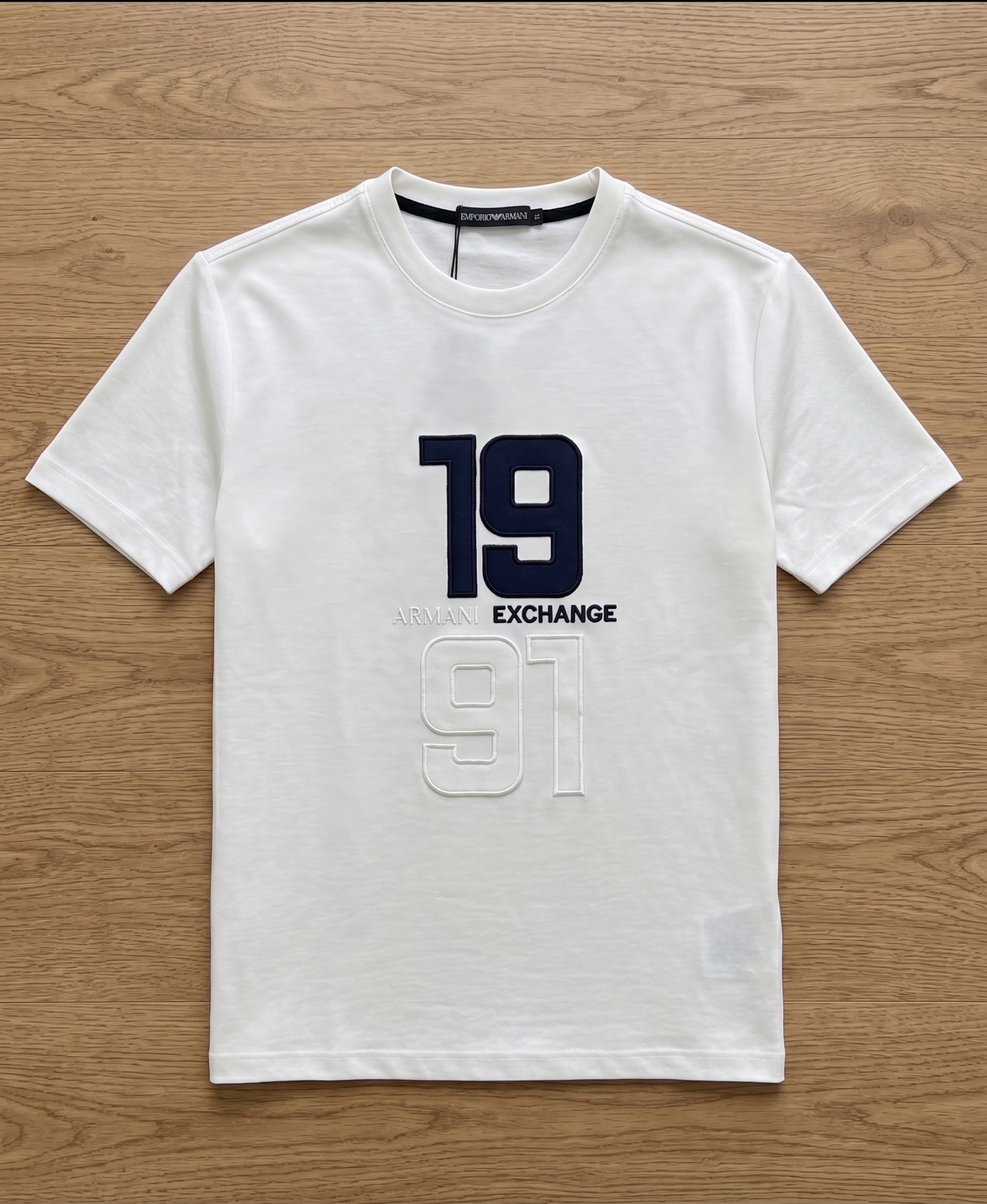 Round Neck 19/91 Cotton Jercy Shirt  (White)