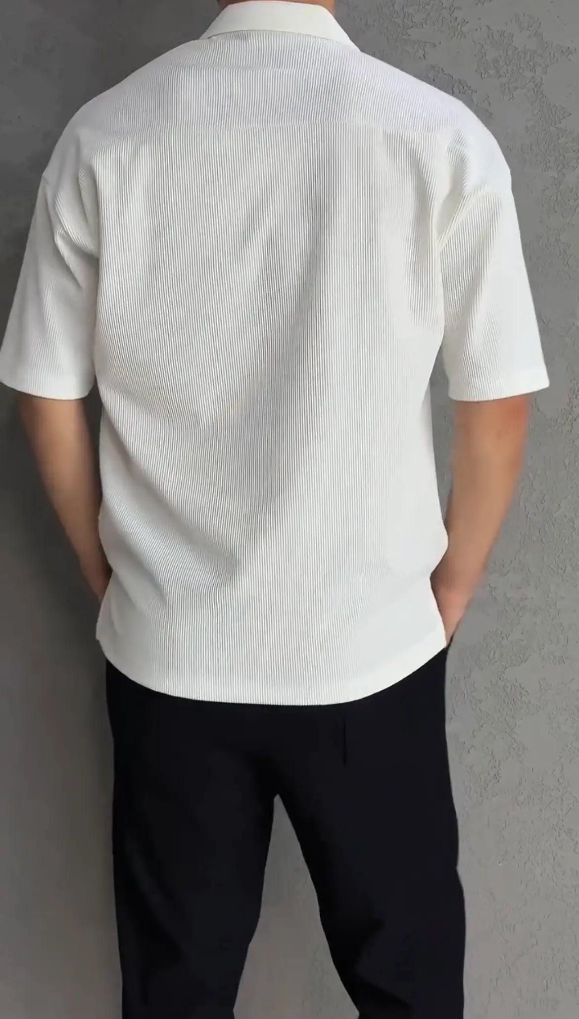 Pack of 2- Premium Textured Shirts (Black & White)