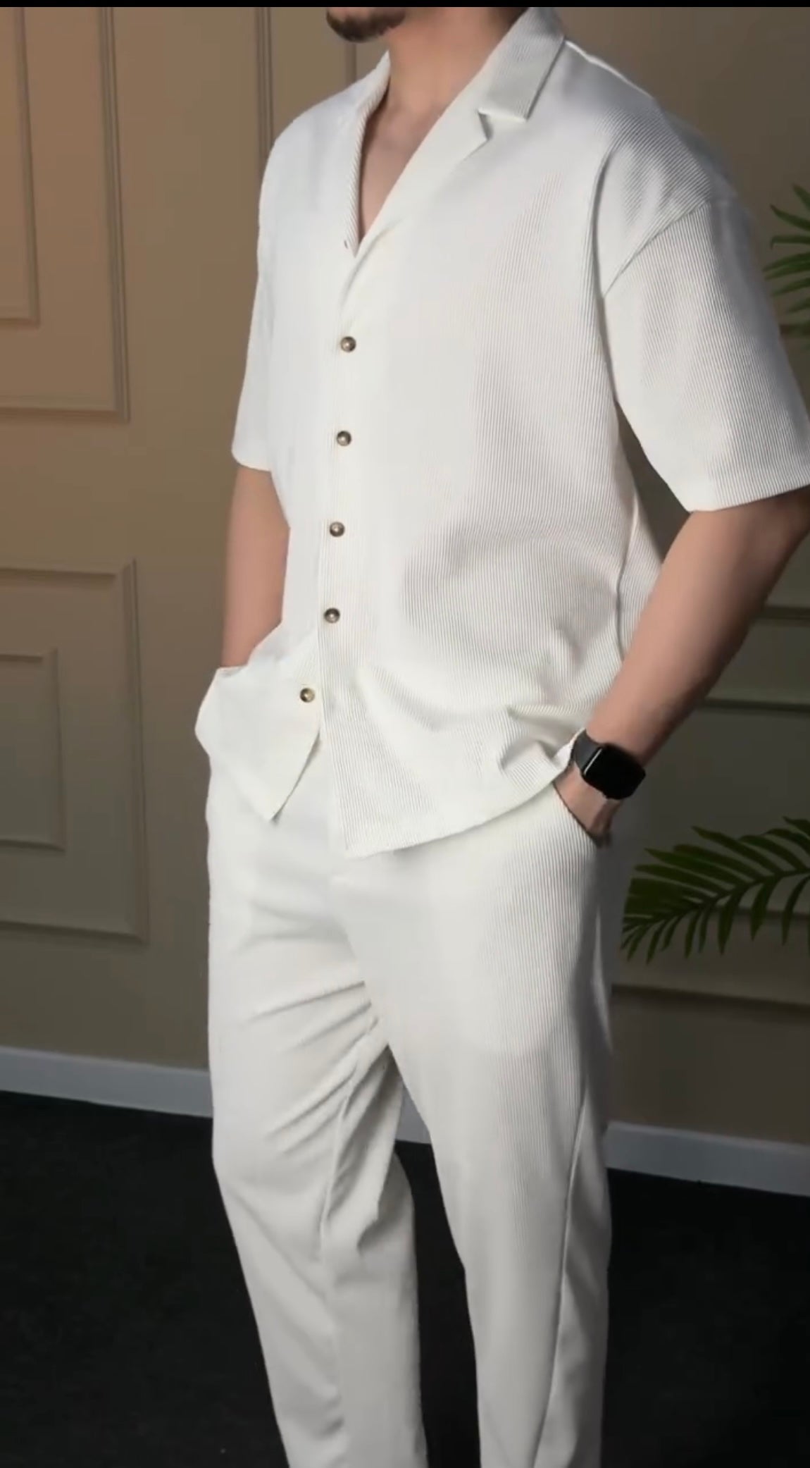 Textured Short Sleeve Co-ord Set