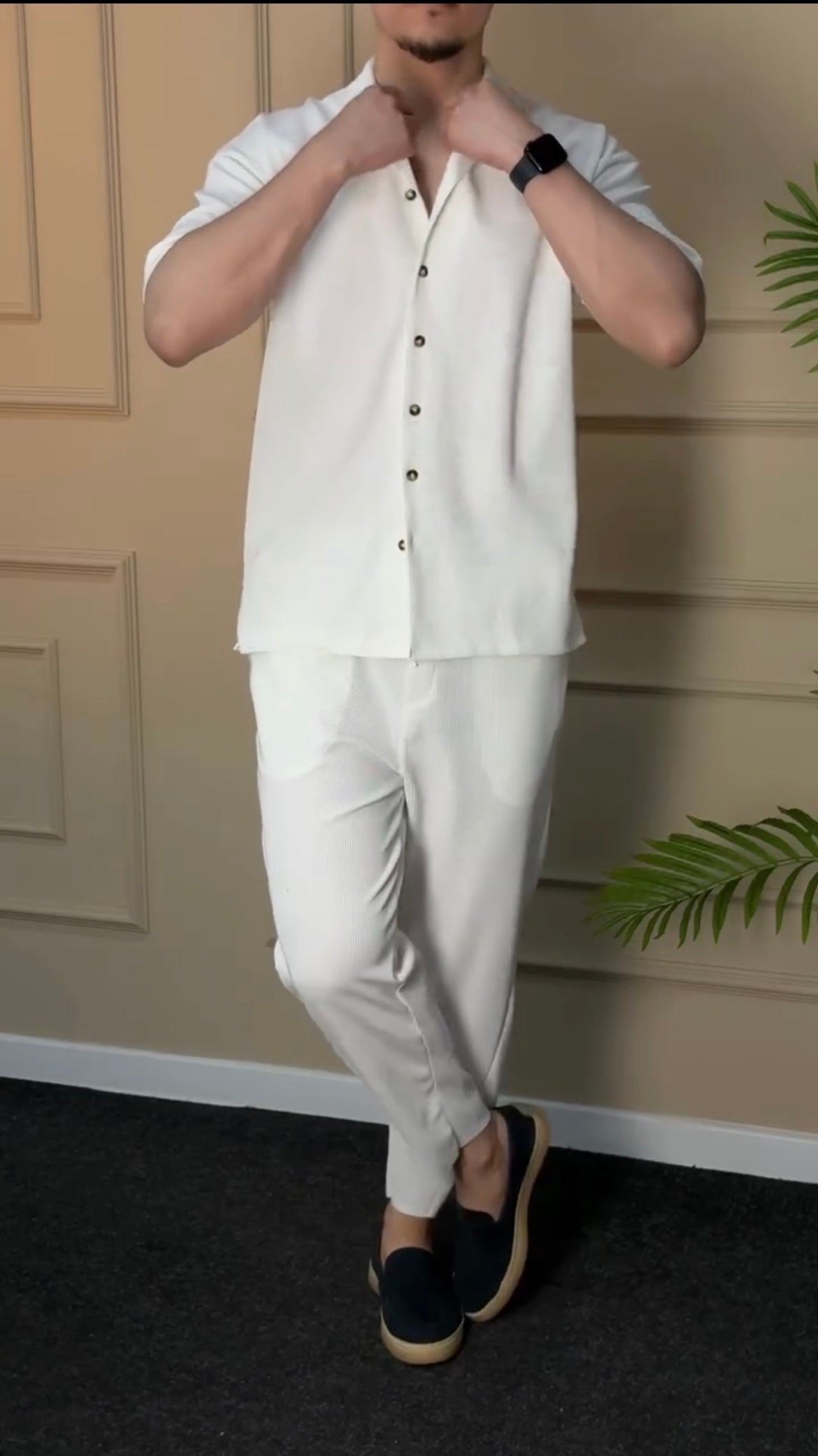 Textured Short Sleeve Co-ord Set