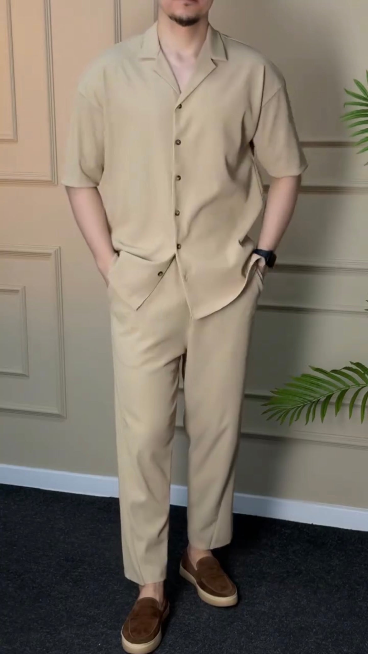 Textured Short Sleeve Co-ord Set