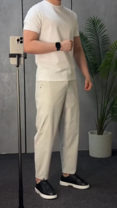 Modern Flat-Front Relaxed Trousers
