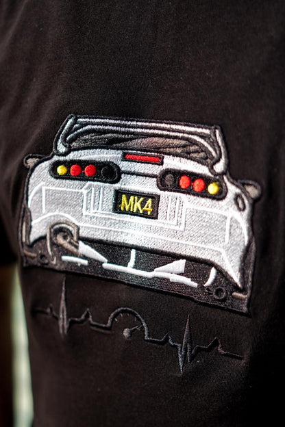 Round Neck Cotton Jersey Shirt – Car Logo Embroidery