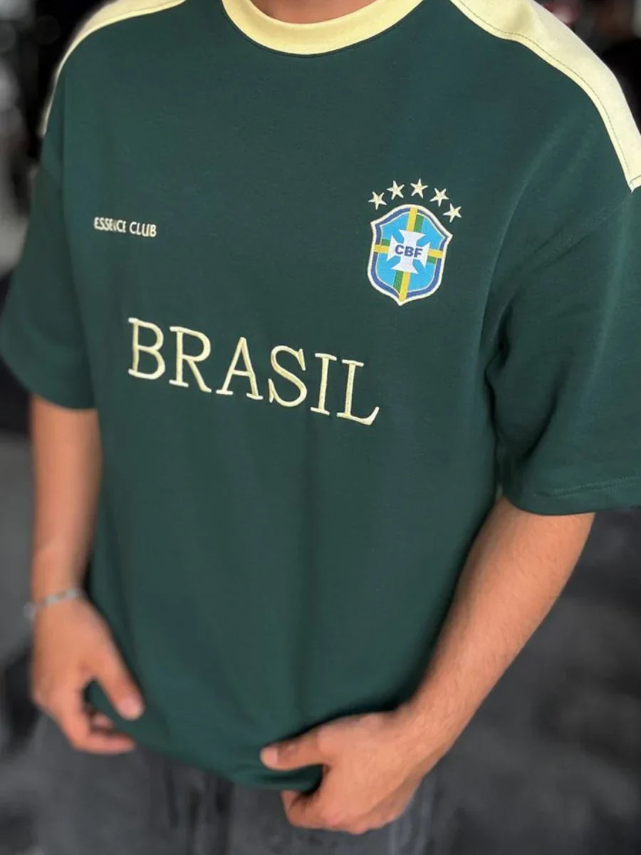 Green Brasil Embroidered T-Shirt