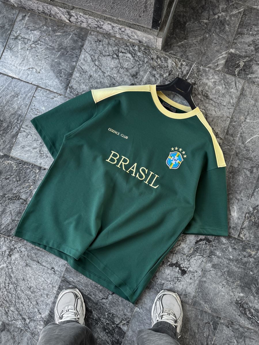 Green Brasil Embroidered T-Shirt