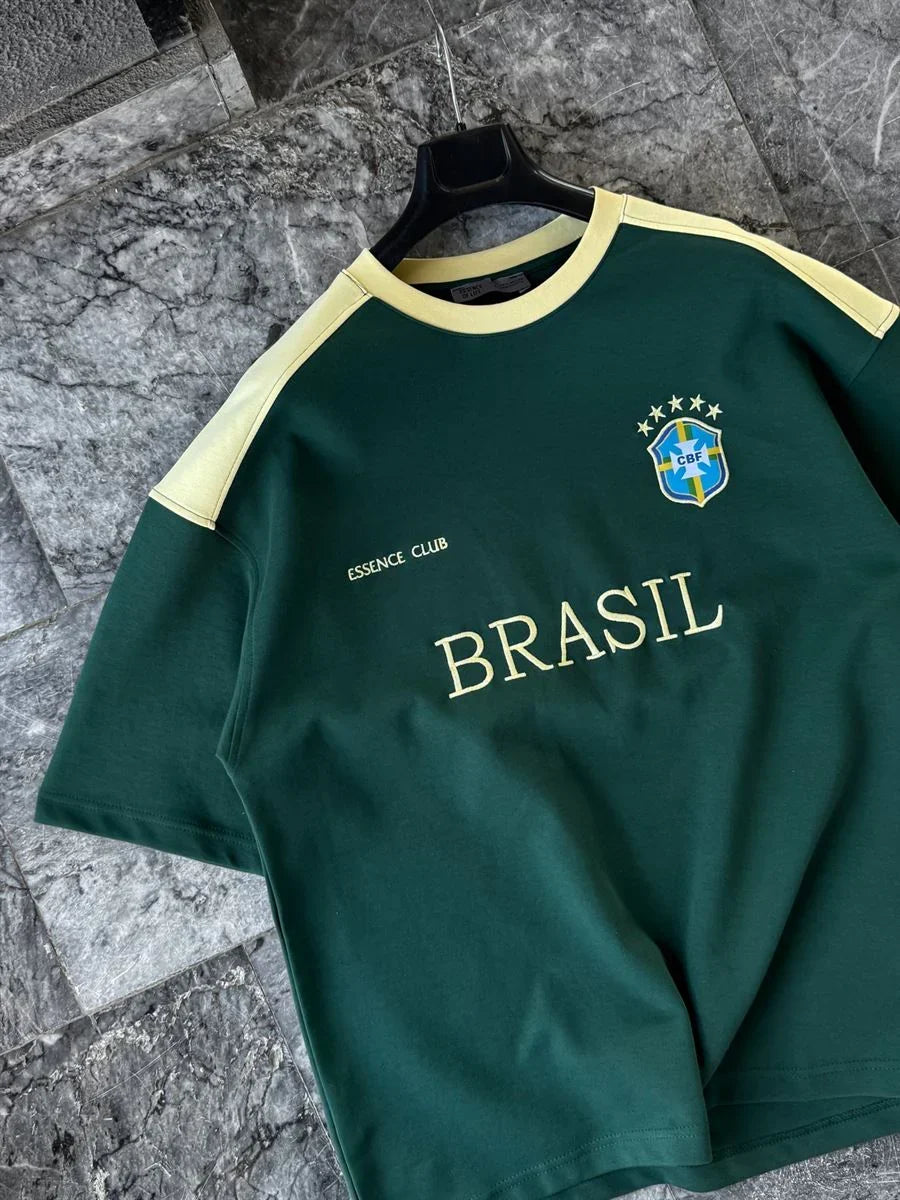Green Brasil Embroidered T-Shirt