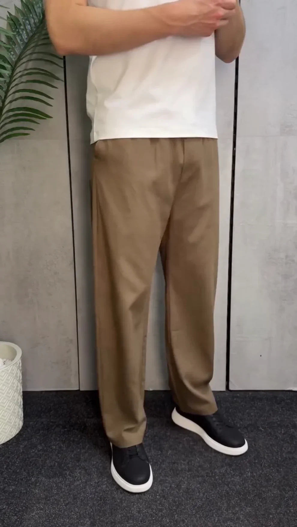 Classic Straight-Leg Daily Wear Pants