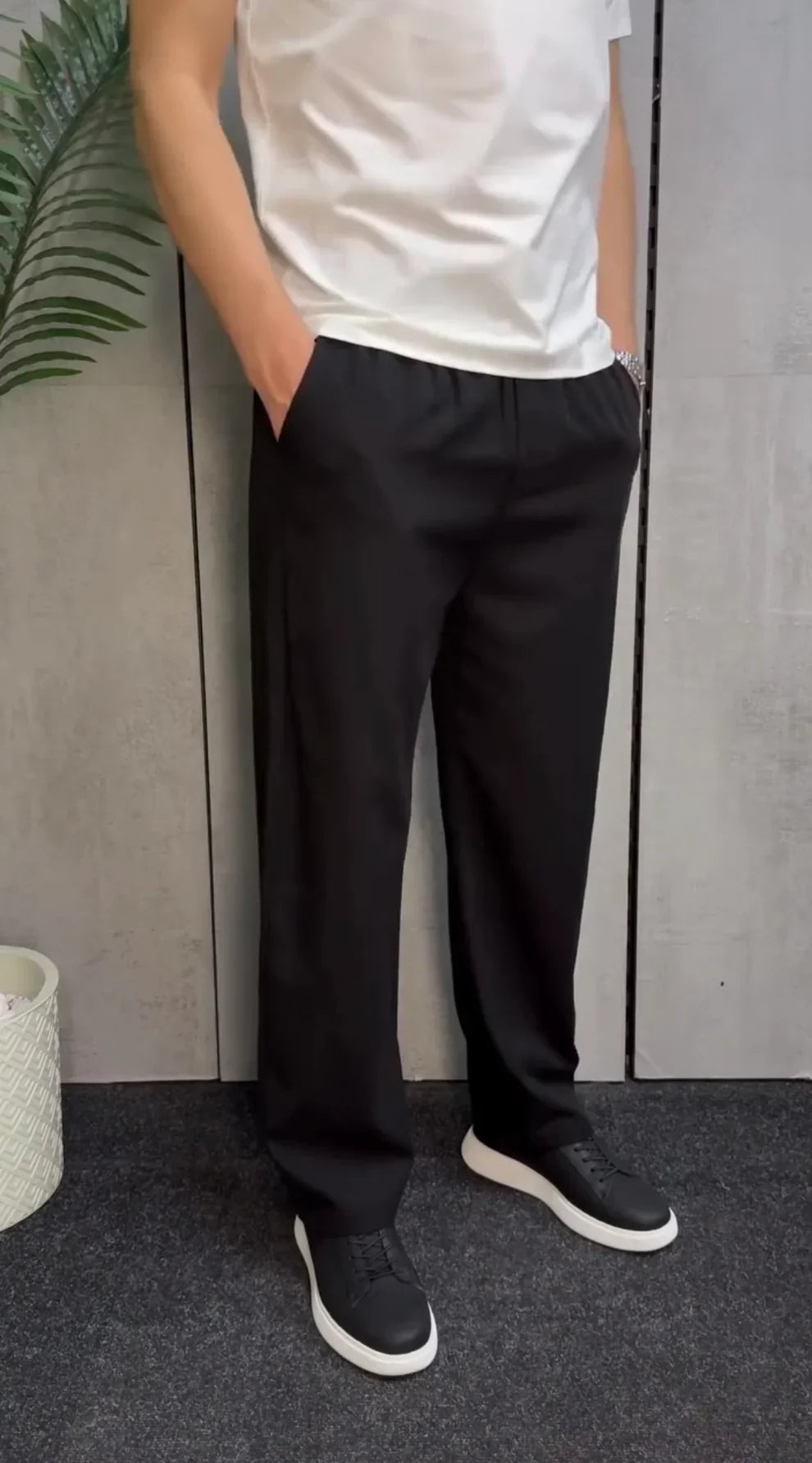 Classic Straight-Leg Daily Wear Pants