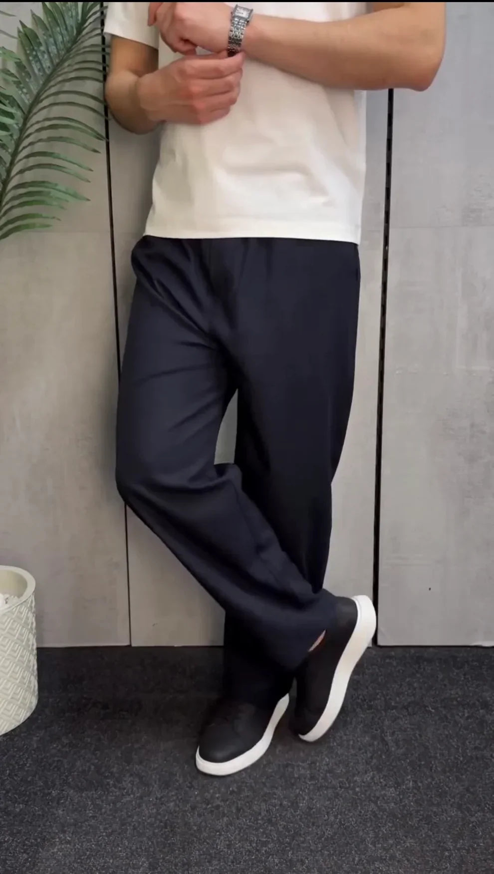 Classic Straight-Leg Daily Wear Pants