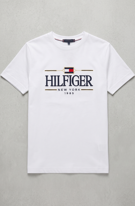 TH Classic Round Neck Cotton Jersey Shirt Optical White