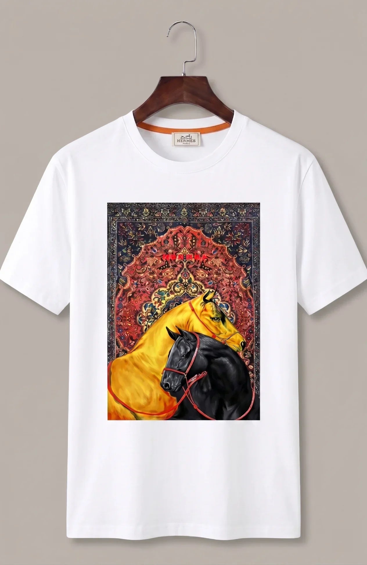 Pack of 2- Premium Twin Horse Shirts (Black & White)